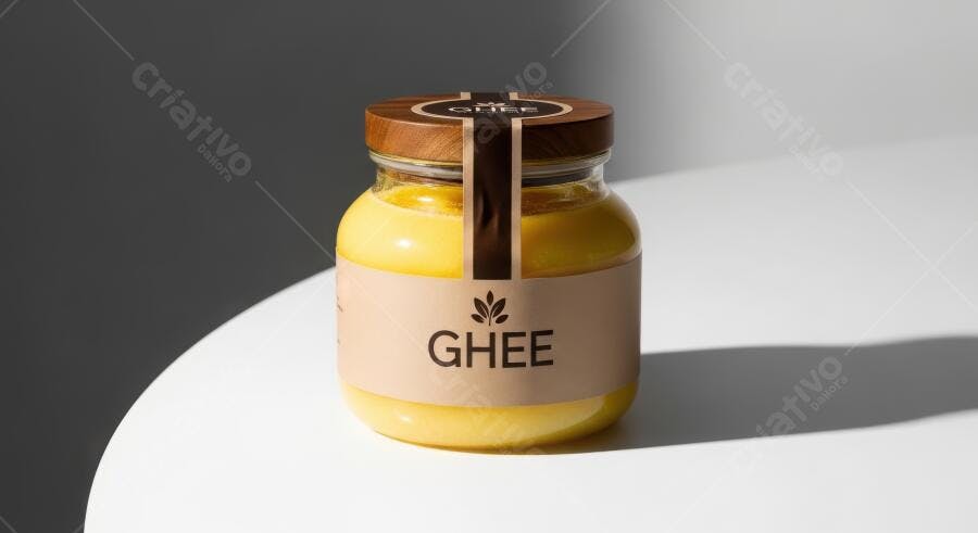 Foto Produto Ghee Manteiga Clarificada Pote Vidro Studio