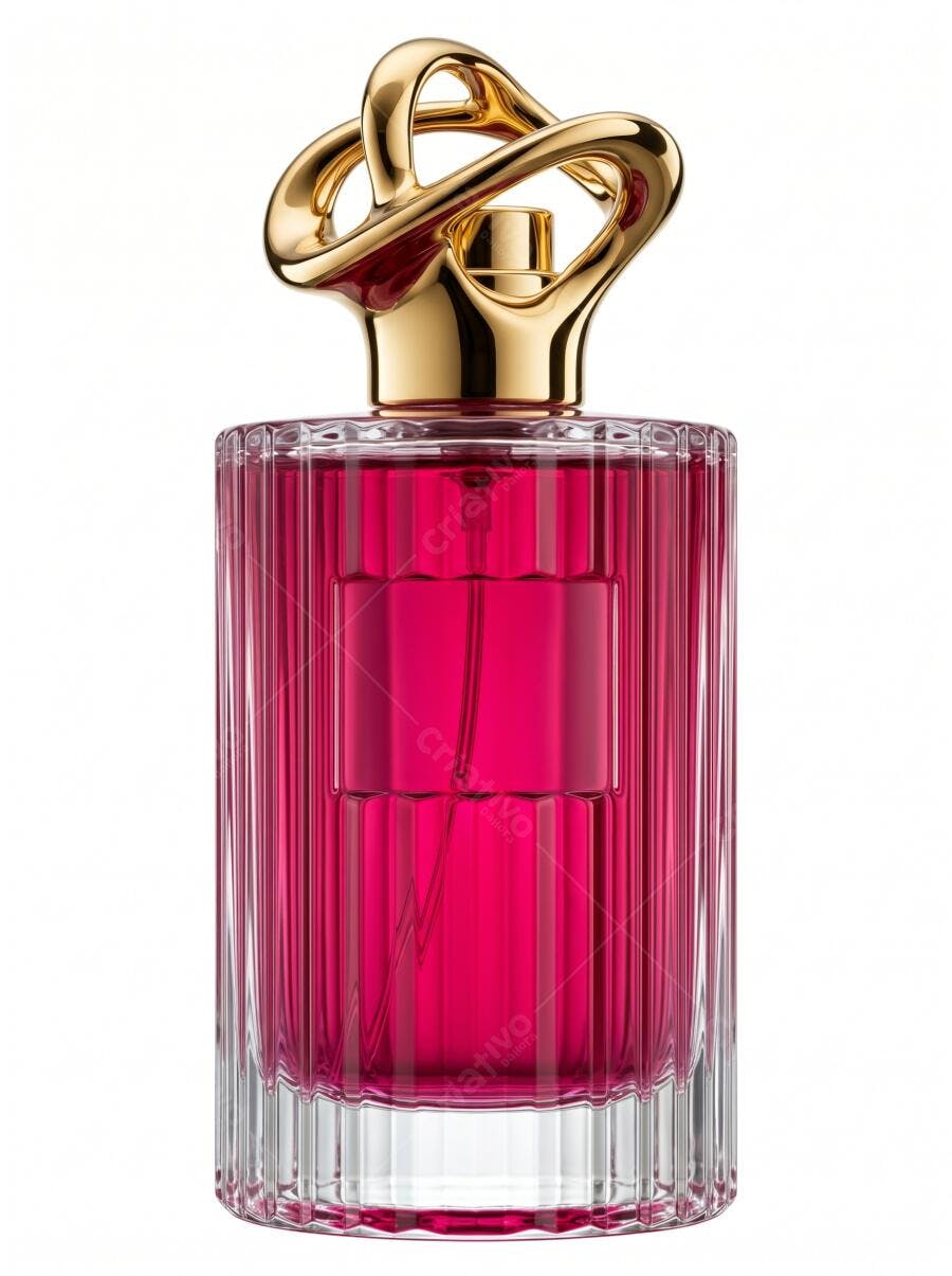 Foto Produto Perfume Frasco Rosa Dourado Estúdio Branco