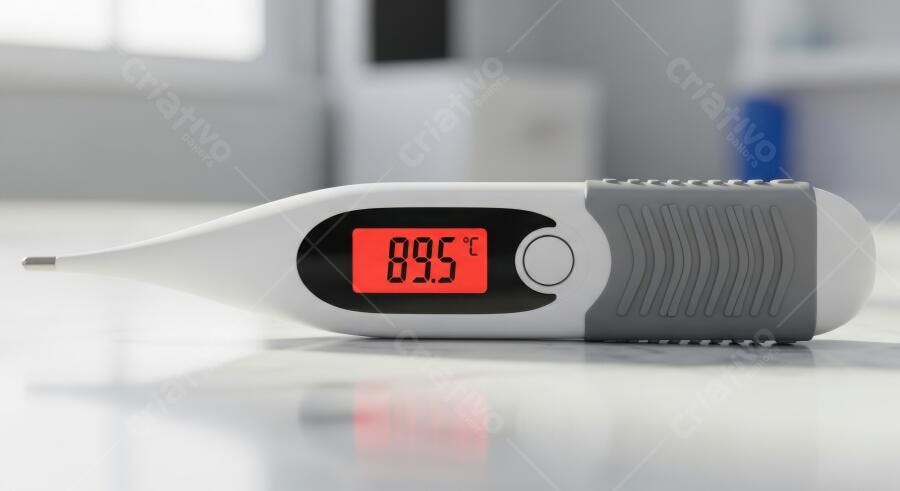 Foto Termômetro Digital Febre Temperatura Alta Cuidado Saúde