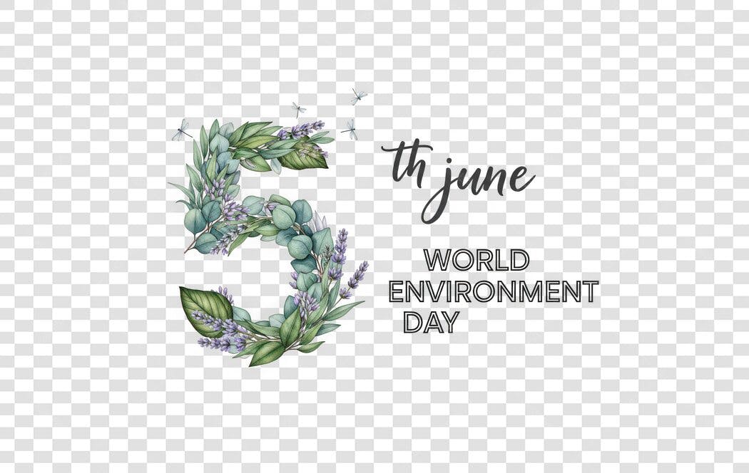 Ilustração Dia Mundial Meio Ambiente 5 Junho PNG Fundo Transparente