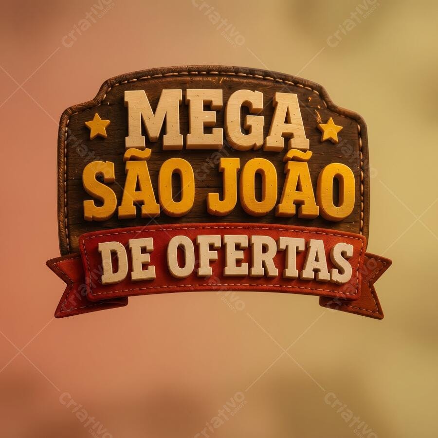Mega São João de Ofertas Selo Promocional Junino