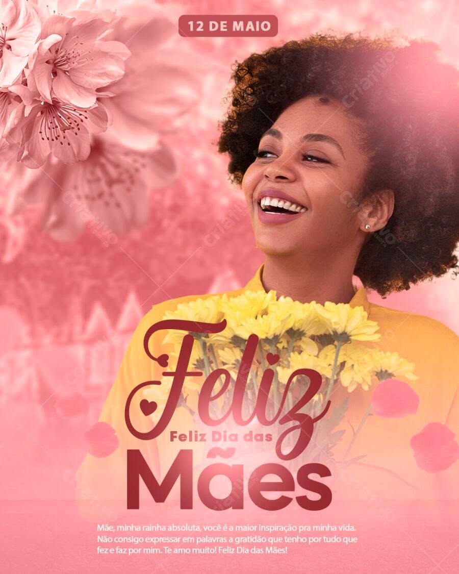 Post Instagram Dia das Mães 12 de Maio PSD Editável