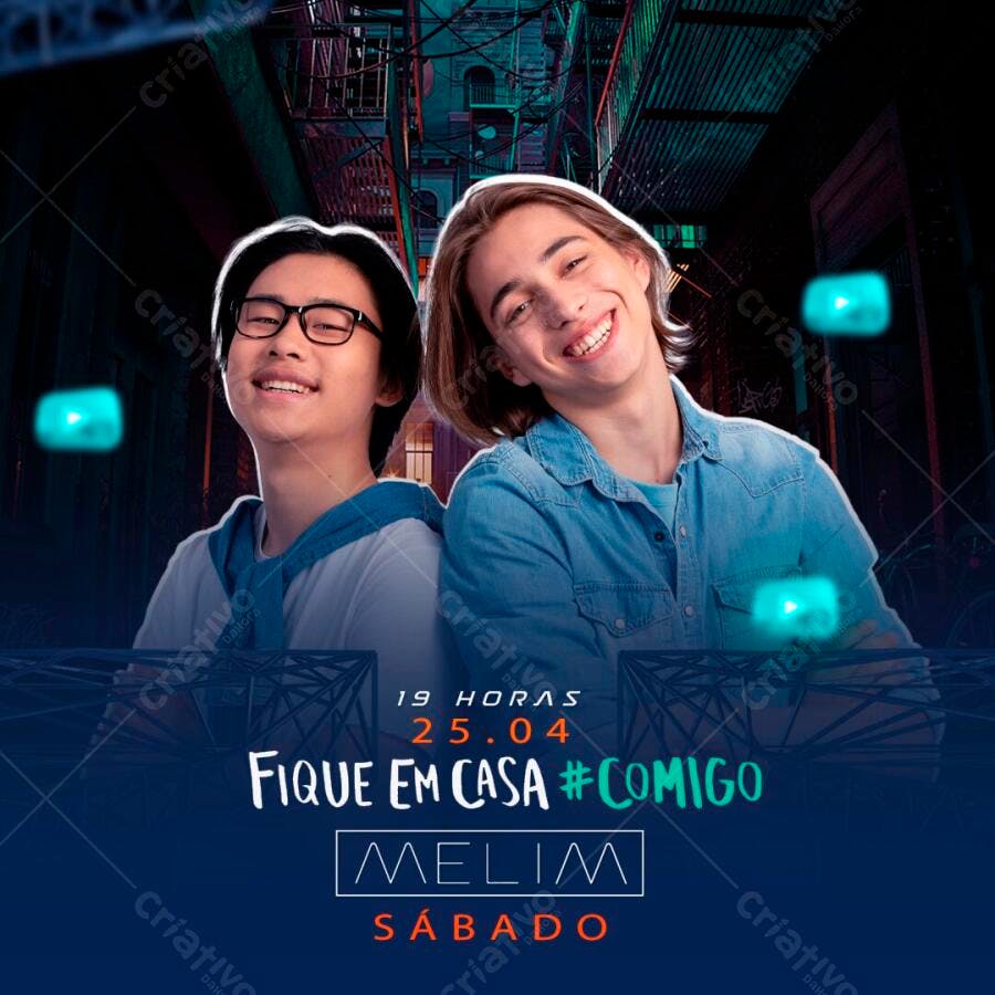 Post Instagram Live Show Melim PSD Editável