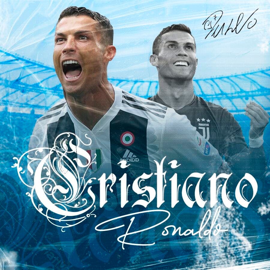 Post Social Media Cristiano Ronaldo Futebol PSD Editável