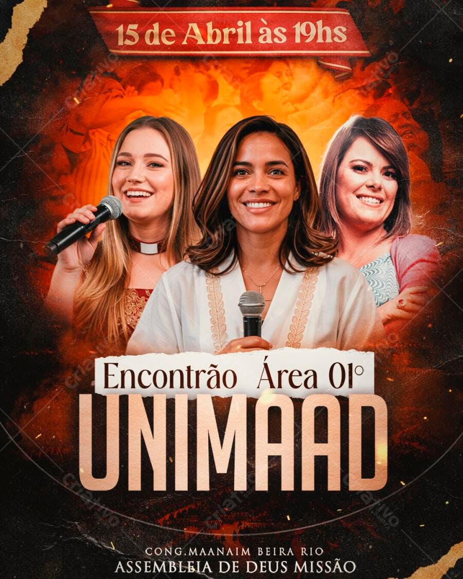 Flyer Encontrão UNIMAAD Igreja Evangélica PSD Editável