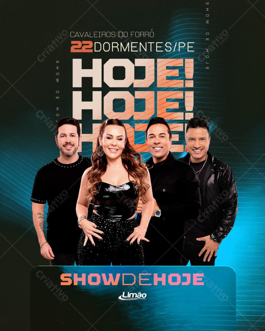 Flyer Show de Forró Cavaleiros do Forró PSD Editável
