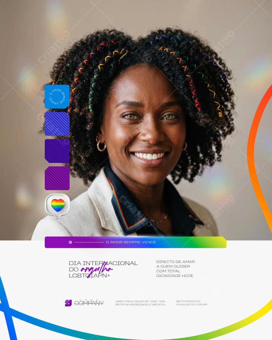 Post Instagram Dia do Orgulho LGBTQIAPN+ PSD Editável