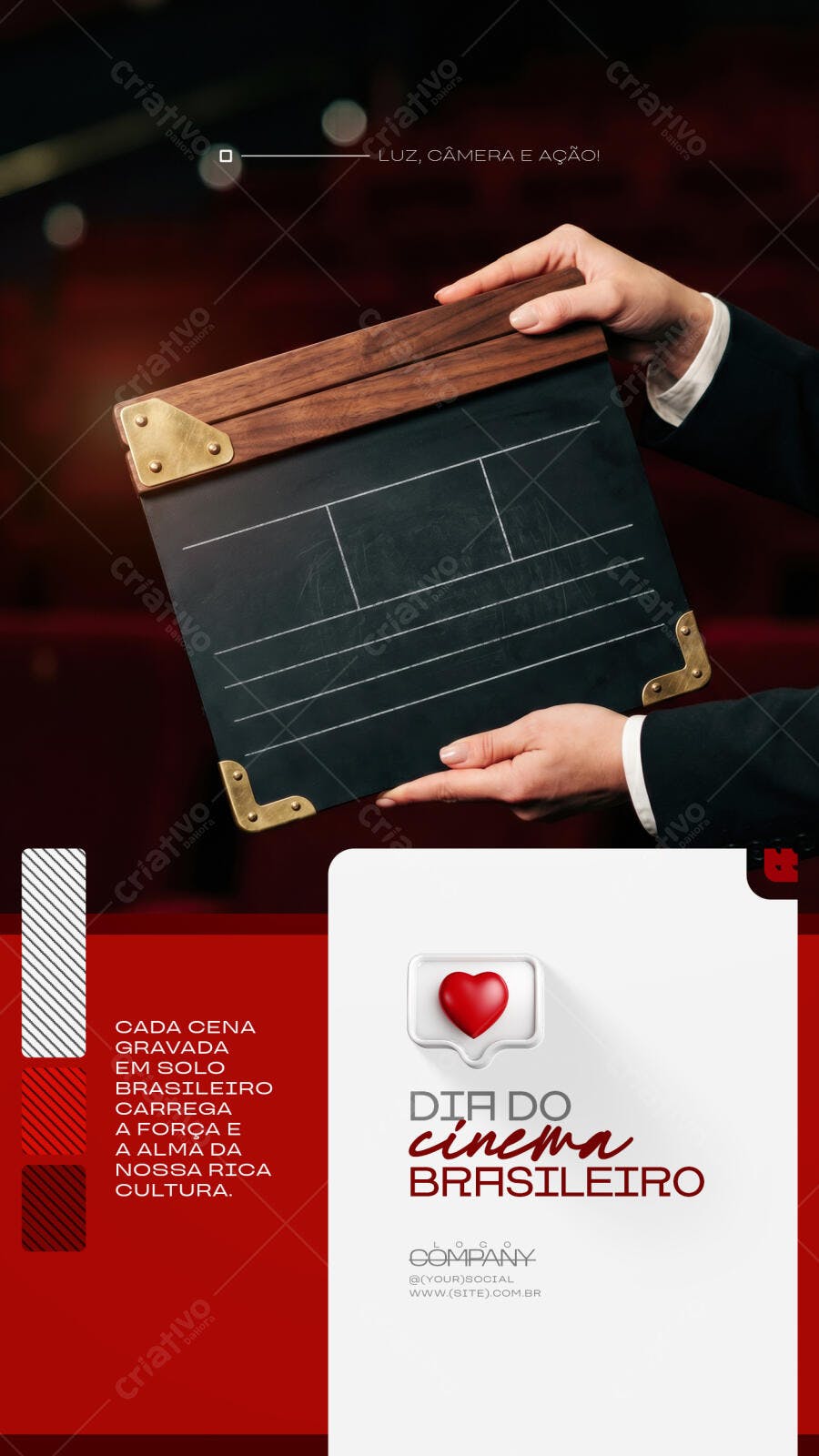 Story Dia do Cinema Brasileiro PSD Editável
