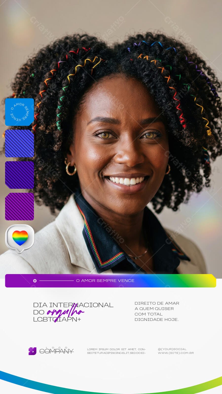 Story Instagram Dia Orgulho LGBTQIAPN+ PSD Editável