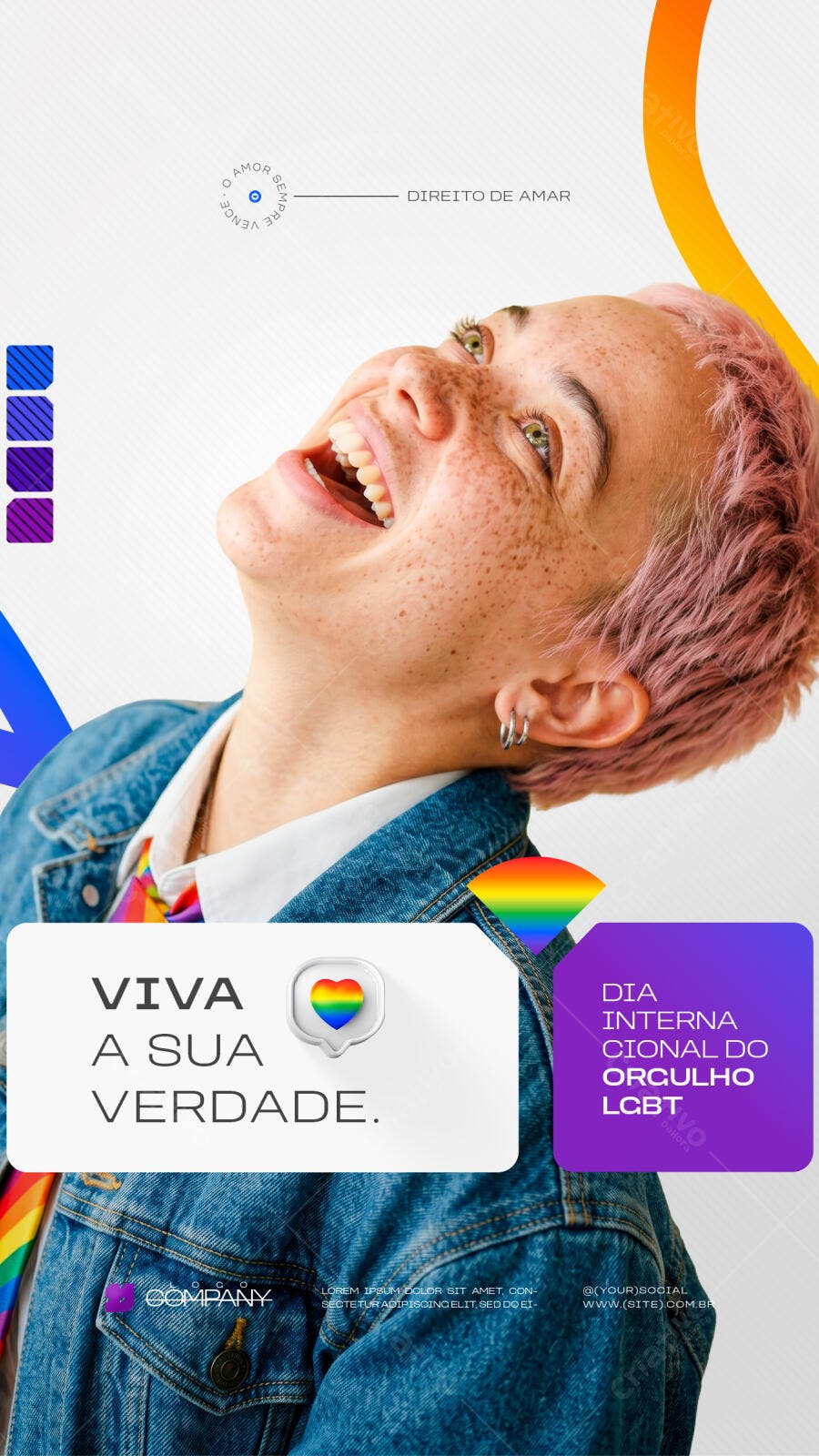 Story Instagram Orgulho LGBT PSD Editável