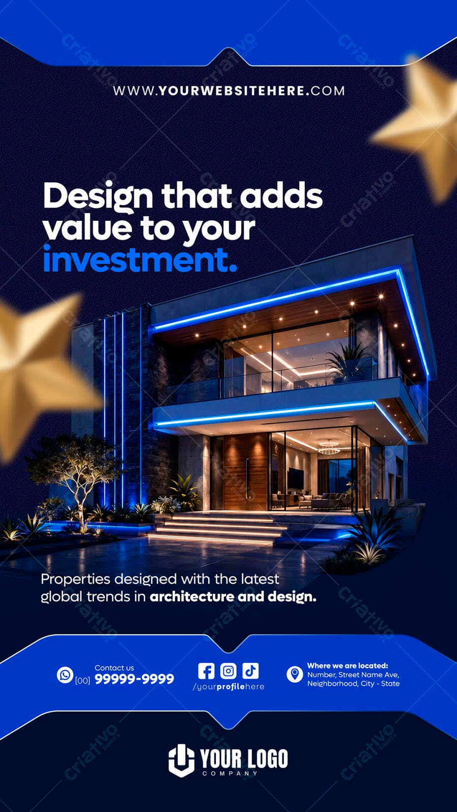 Story Imobiliária Luxo Arquitetura Moderna PSD Editável