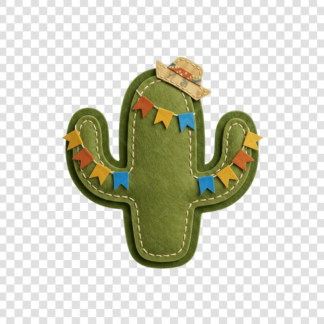 Clipart Cacto Festa Junina São João Junho PNG Fundo Transparente