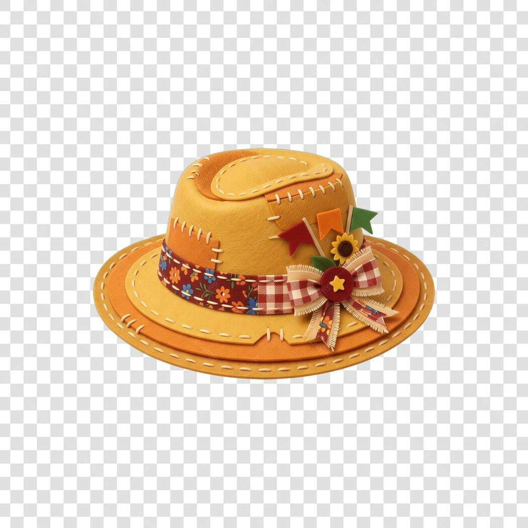 Clipart Chapéu Festa Junina São João Junho PNG Fundo Transparente