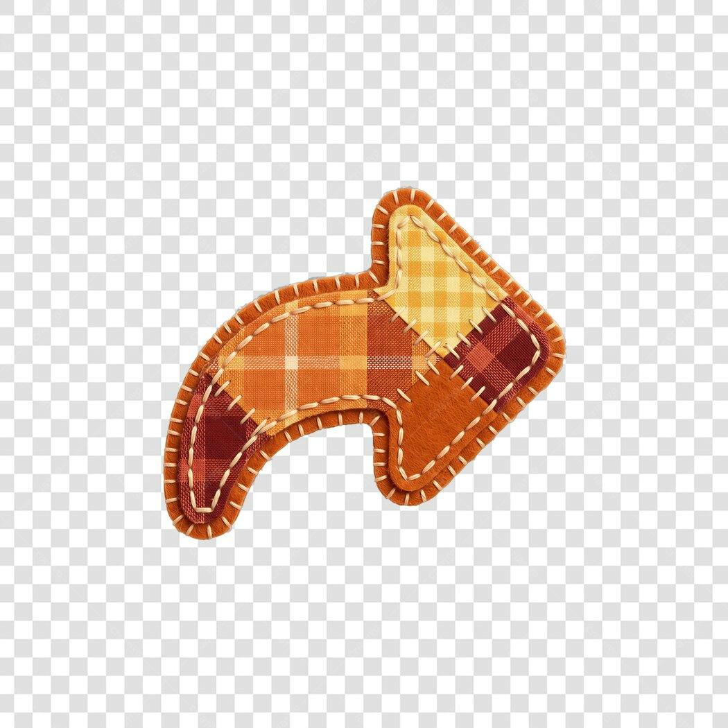 Clipart Seta Patchwork Retalho Laranja PNG Fundo Transparente
