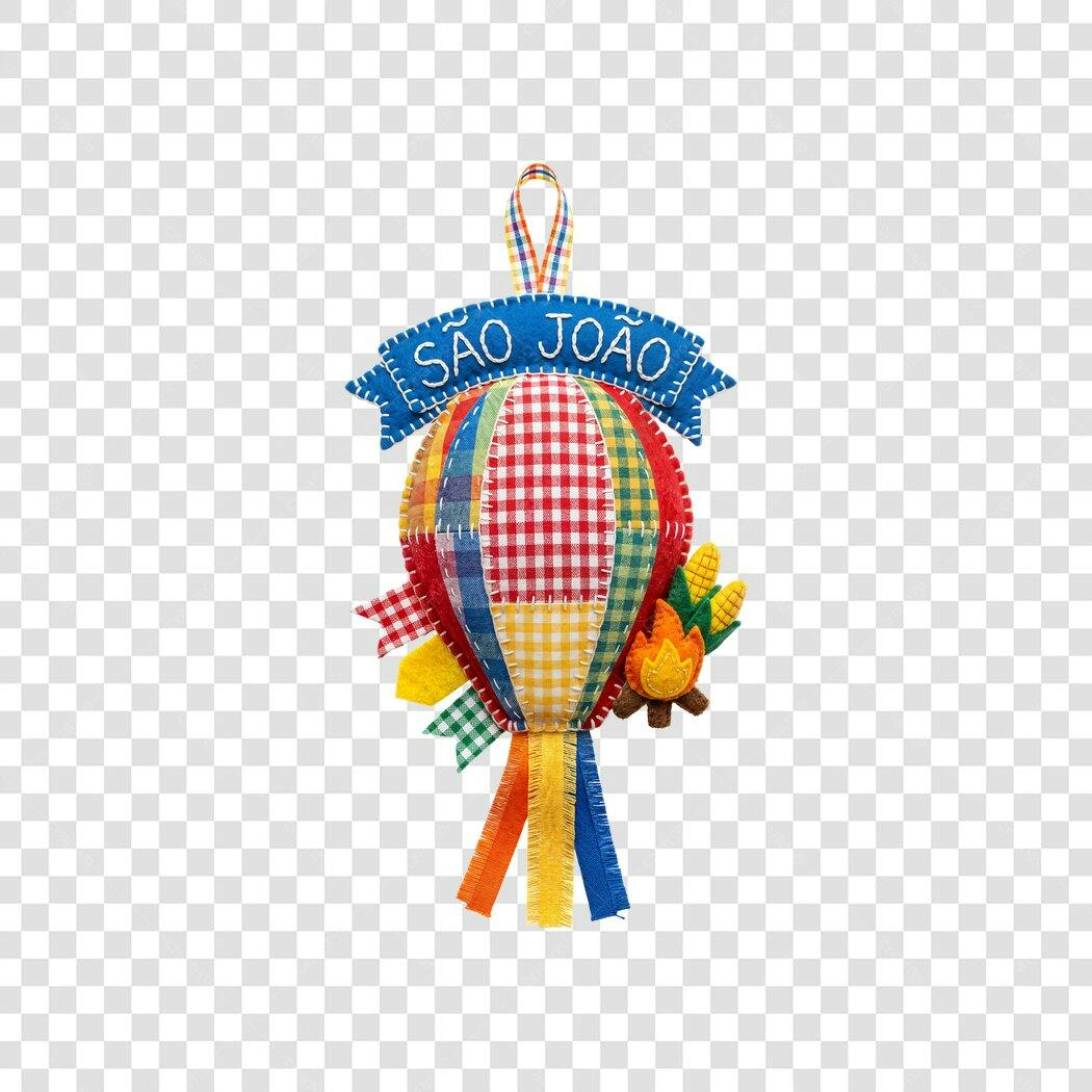 Elemento Decorativo Balão São João Festa Junina Junho PNG Fundo Transparente