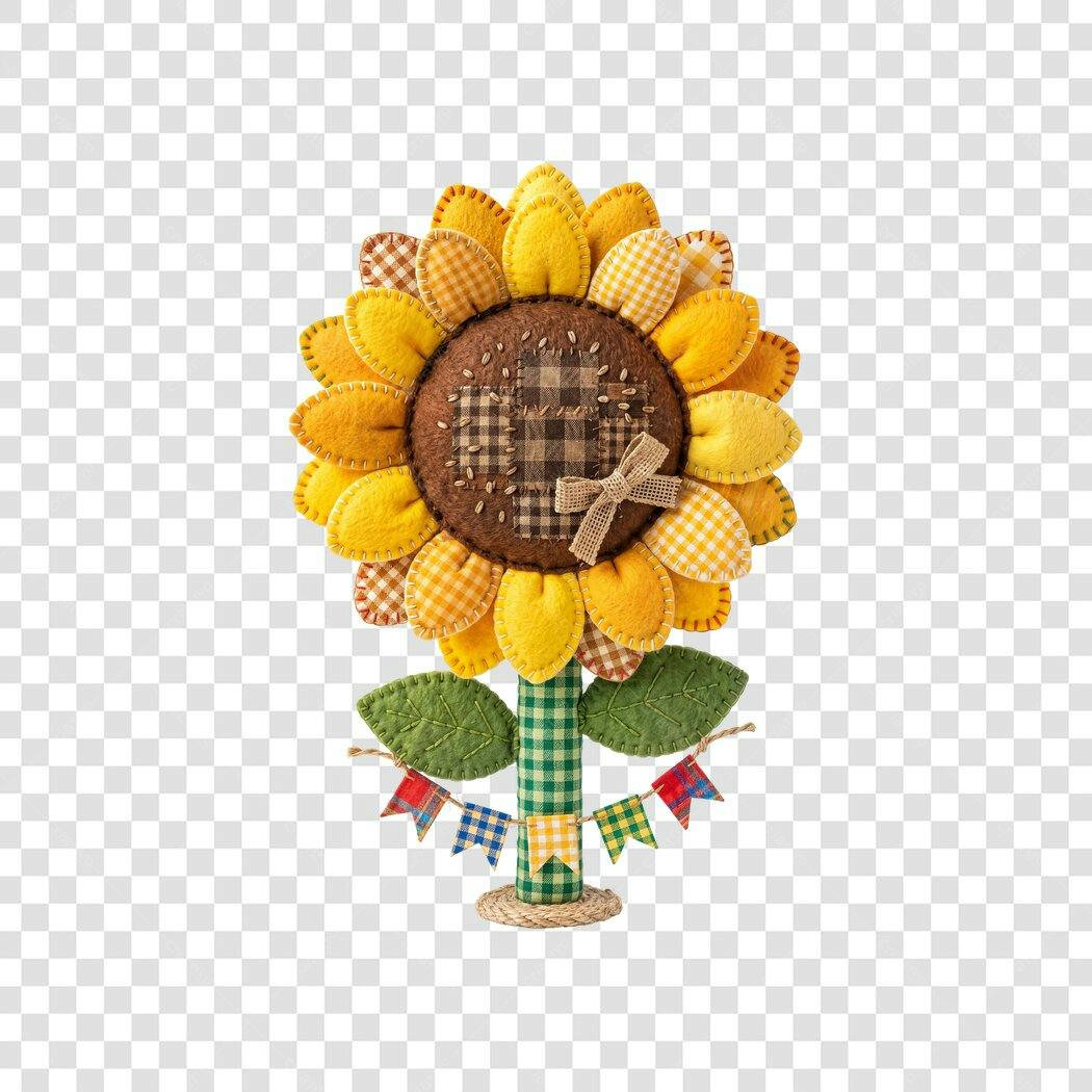 Elemento Decorativo Girassol Festa Junina Junho PNG Fundo Transparente