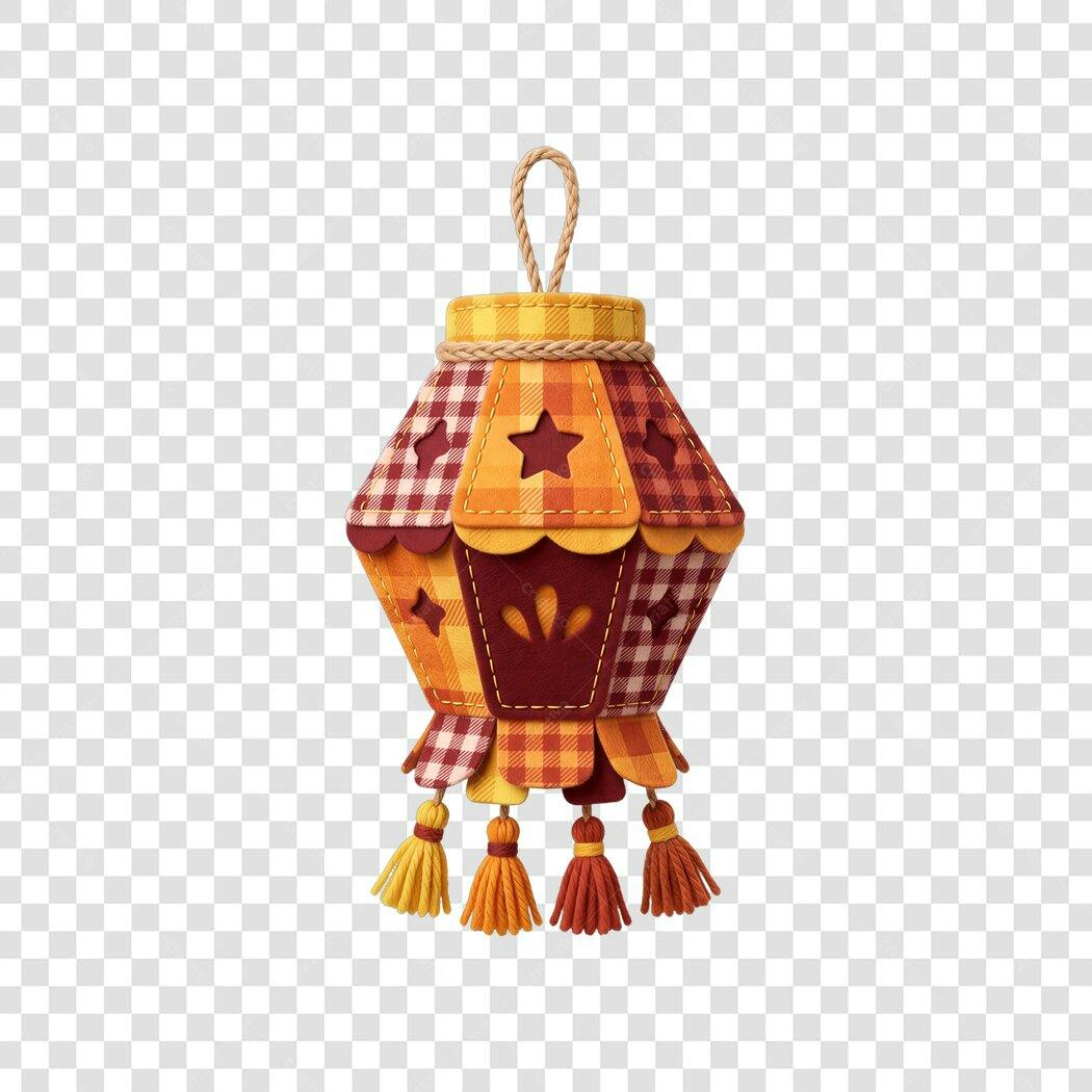 Elemento Decorativo Lanterna Festa Junina Junho PNG Fundo Transparente