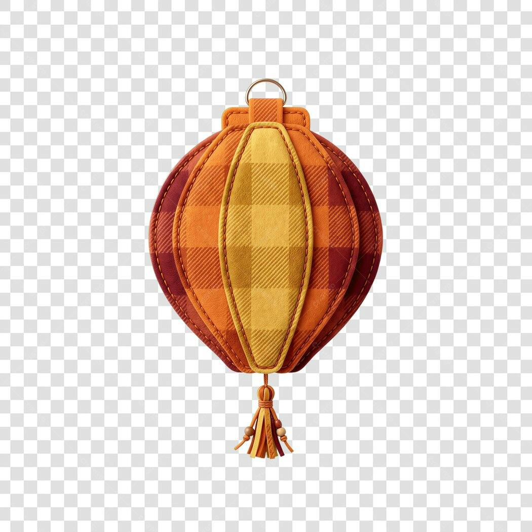 Elemento Decorativo Lanterna Xadrez Outono PNG Fundo Transparente