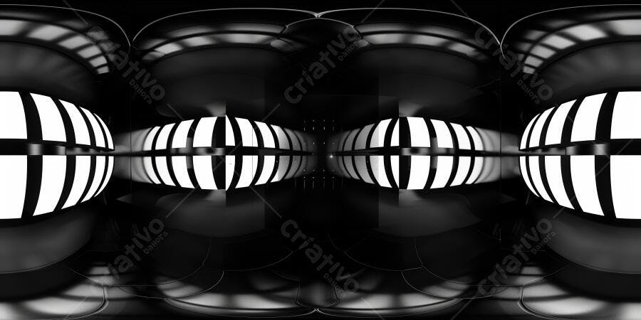 Foto Abstrata 360 Graus Luzes Brancas Preto Fundo Escuro