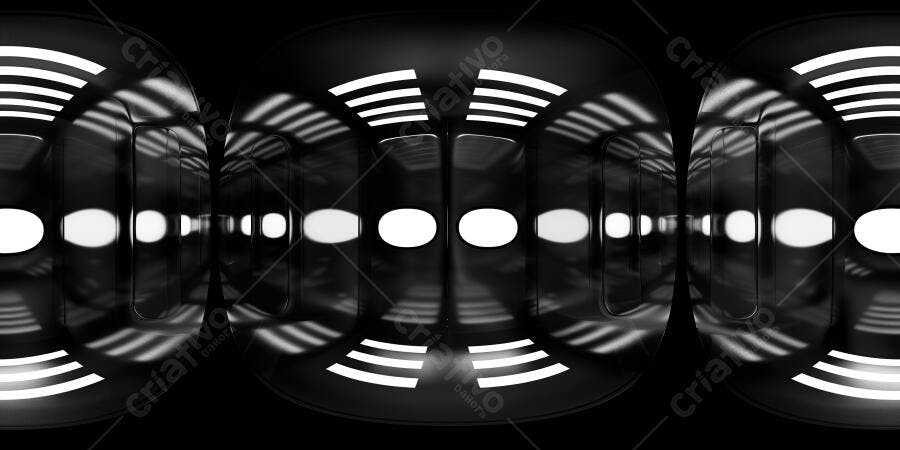 Foto Abstrata Túnel Luzes Brancas Preto Fundo Escuro