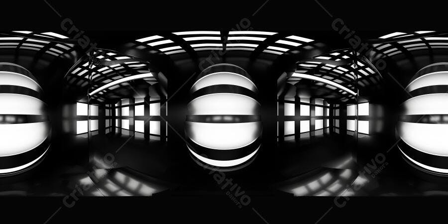 Foto Ambiente 360 Escuro Iluminação Neon Branca Abstrato