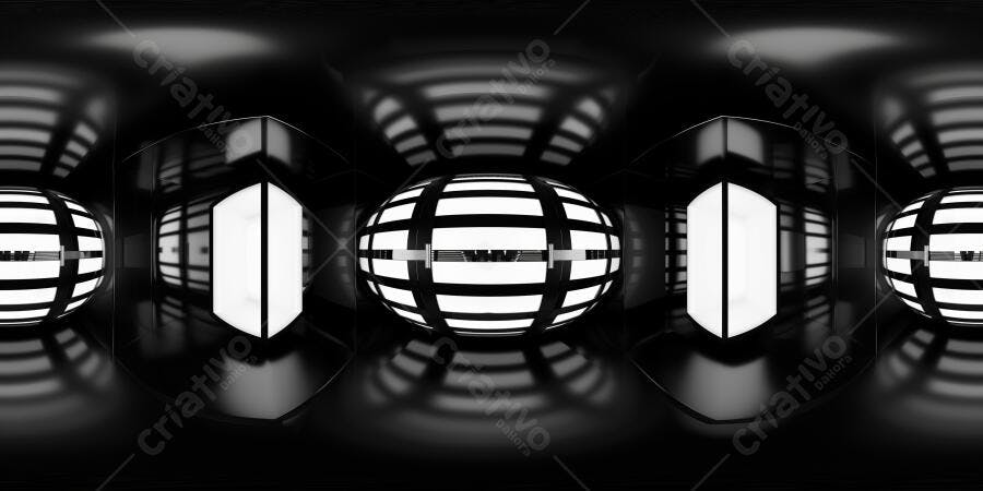 Foto Ambiente 360 VR Preto Branco Iluminação Neon