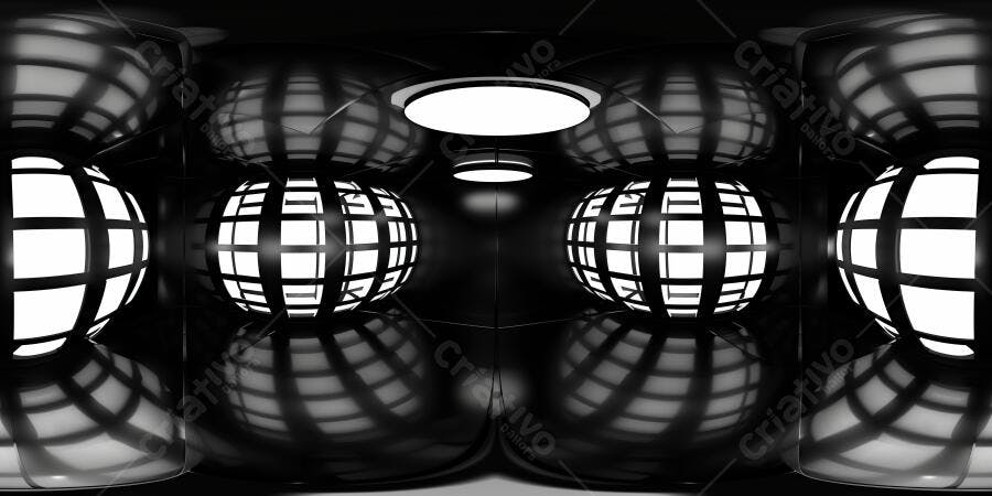 Foto Ambiente Moderno Escuro Iluminação Esferas Brancas