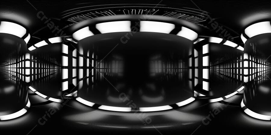 Foto Ambiente Virtual Escuro Luzes Neon Brancas 360 Graus