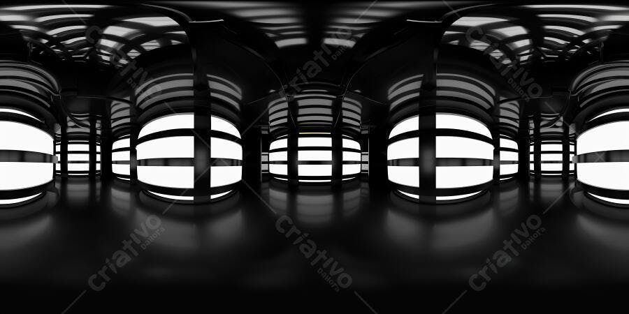 Foto Ambiente VR 360 Escuro Iluminação Neon Branca Abstrato