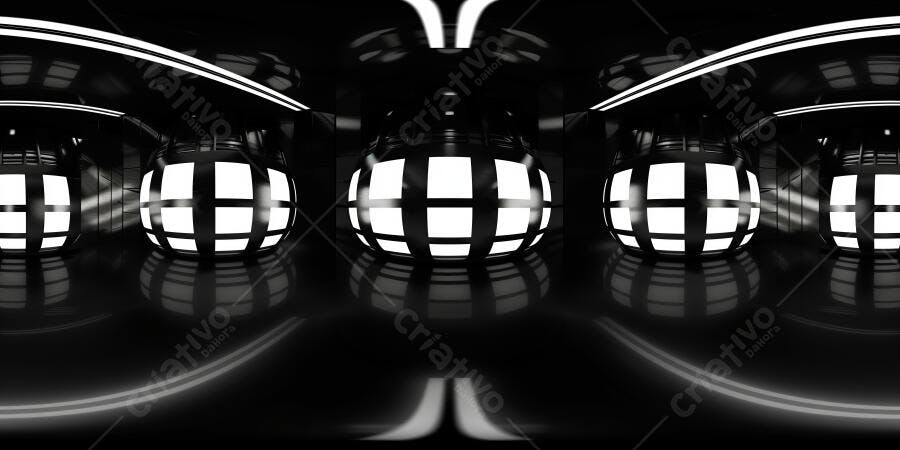 Foto Estúdio Fundo Abstrato Preto Branco Luzes Neon Moderno