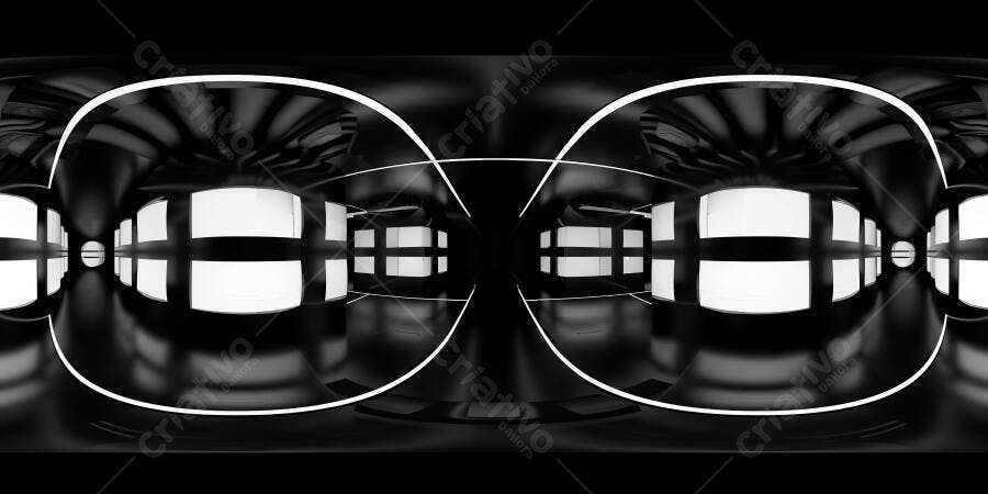 Foto Fundo Abstrato Preto Branco Iluminação Túnel VR 360