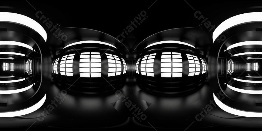 Foto Fundo Abstrato Preto Branco Túnel Neon Iluminado