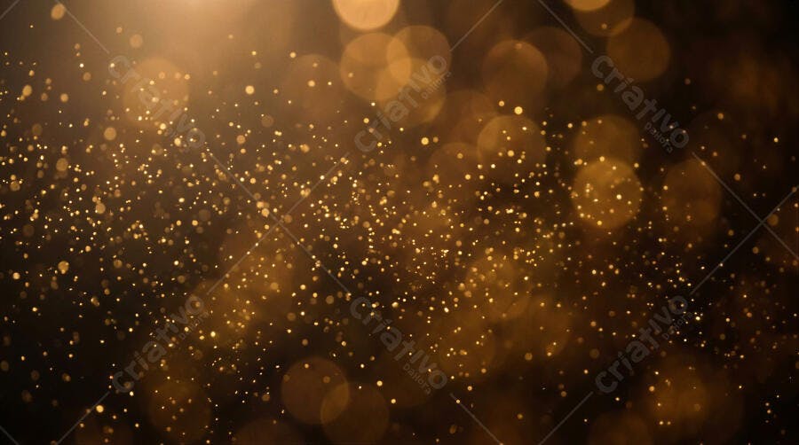 Foto Fundo Dourado Brilho Bokeh Partículas Luz