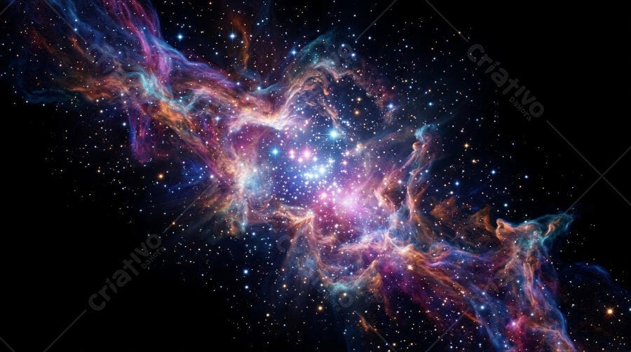Foto Nebulosa Espaço Sideral Estrelas Galáxia Via Láctea