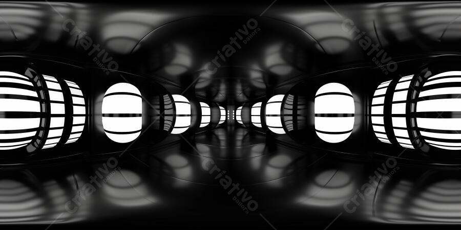 Foto Túnel Abstrato Futurista Iluminação Neon Branca