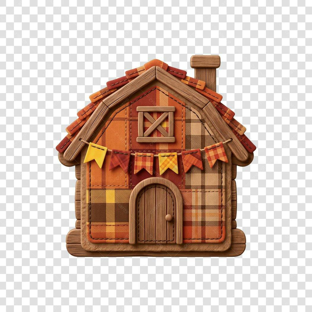 Ilustração Casa Festa Junina Arraial Junho PNG Fundo Transparente