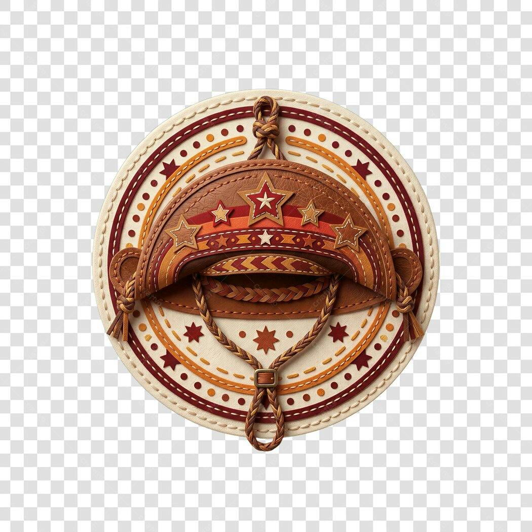 Ilustração Chapéu Cangaceiro Festa Junina Junho PNG Fundo Transparente