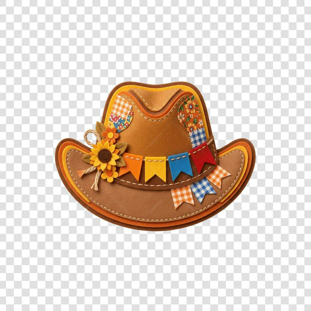 Ilustração Chapéu Festa Junina Arraial Junho PNG Fundo Transparente