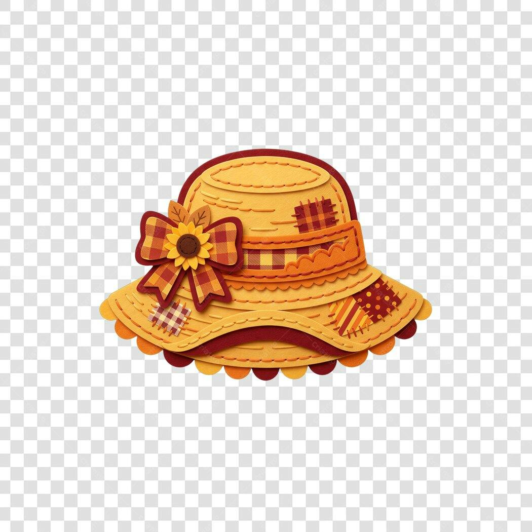 Ilustração Chapéu Festa Junina Arraial Junho PNG Fundo Transparente