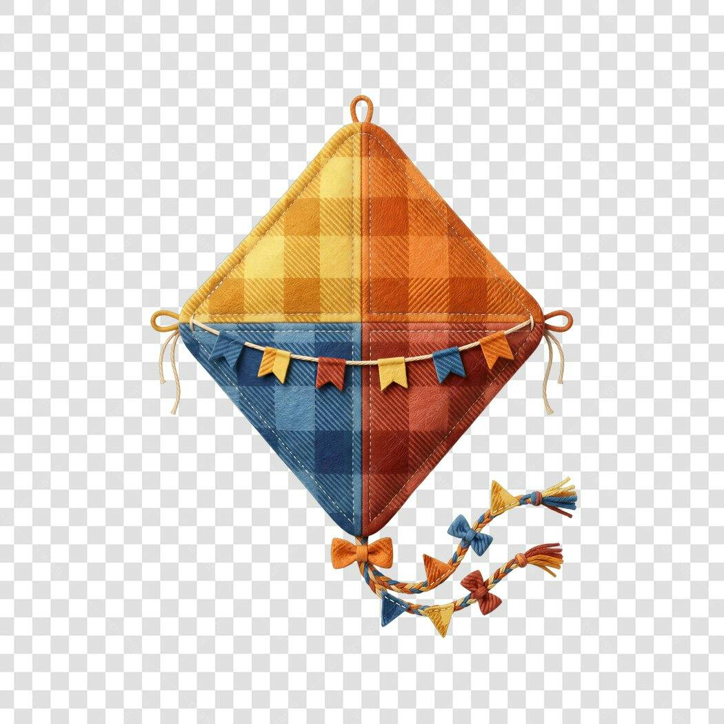 Ilustração Pipa Festa Junina São João Junho PNG Fundo Transparente
