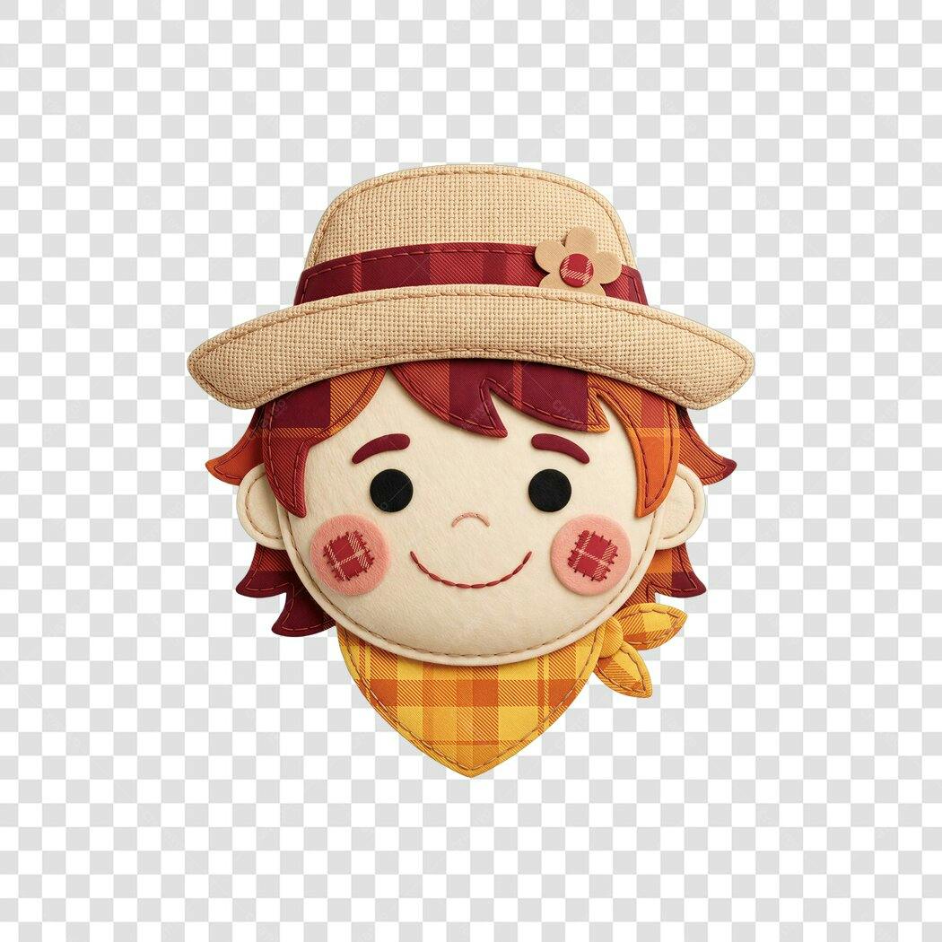 Personagem Ilustrado Caipira Festa Junina Junho PNG Fundo Transparente