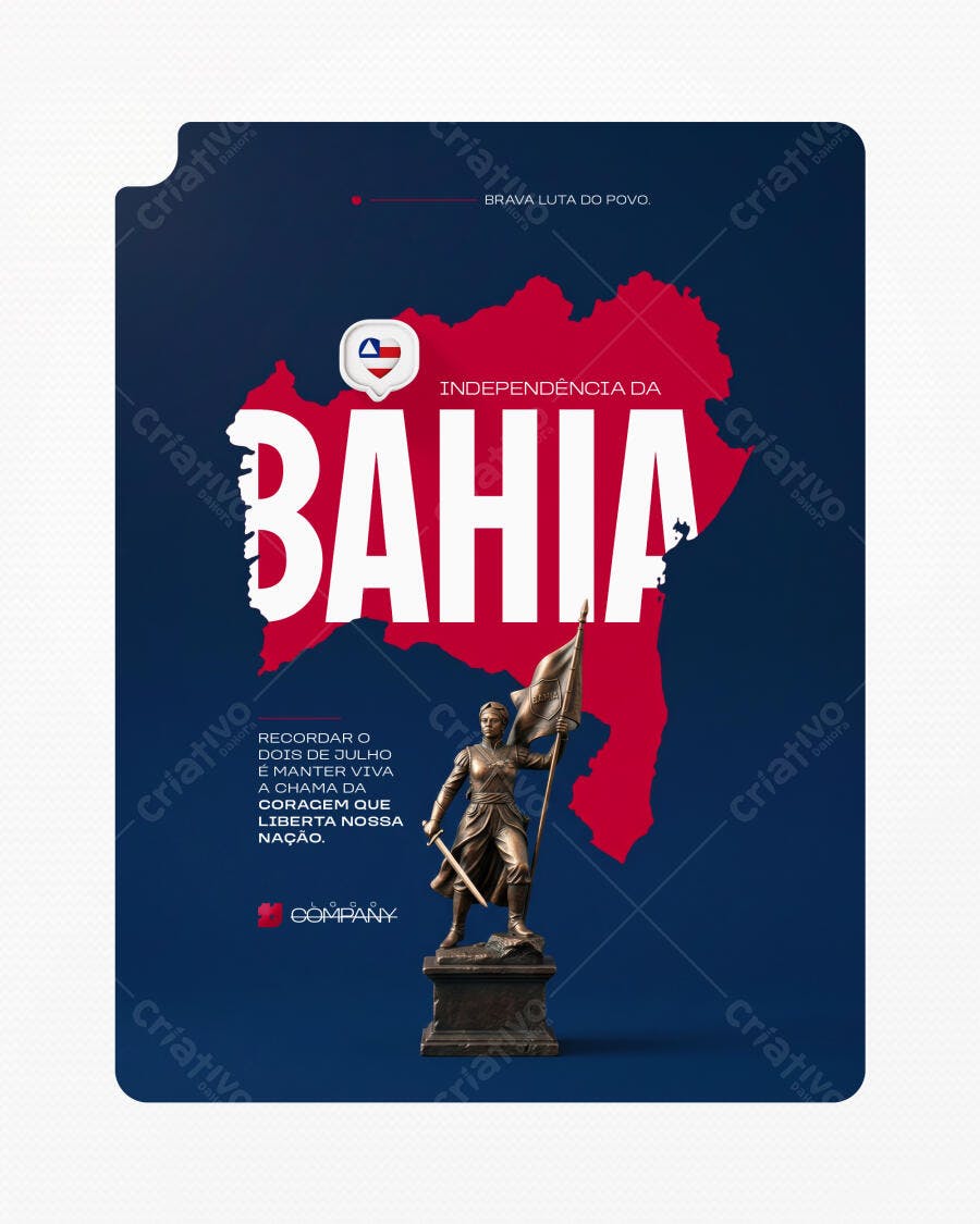 Post Independência da Bahia 2 de Julho PSD Editável