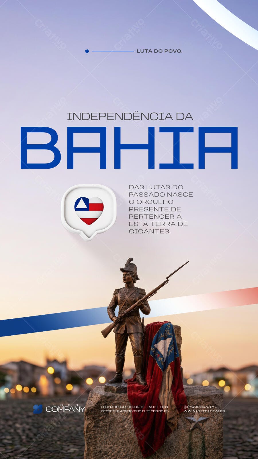 Story Independência da Bahia 2 de Julho PSD Editável