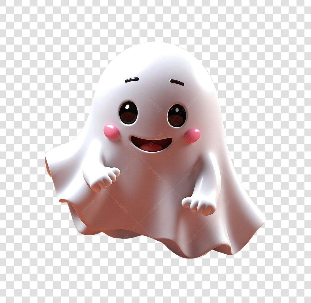 Personagem Ilustrado Fantasma Halloween 31 Outubro PNG Fundo Transparente
