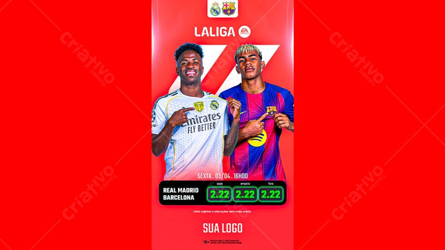 Post Instagram La Liga Futebol Aposta Esportiva PSD Editável