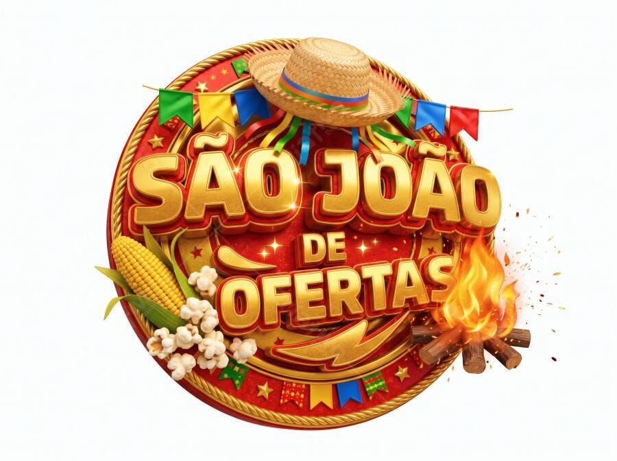 São João de Ofertas Banner Promocional Festa Junina