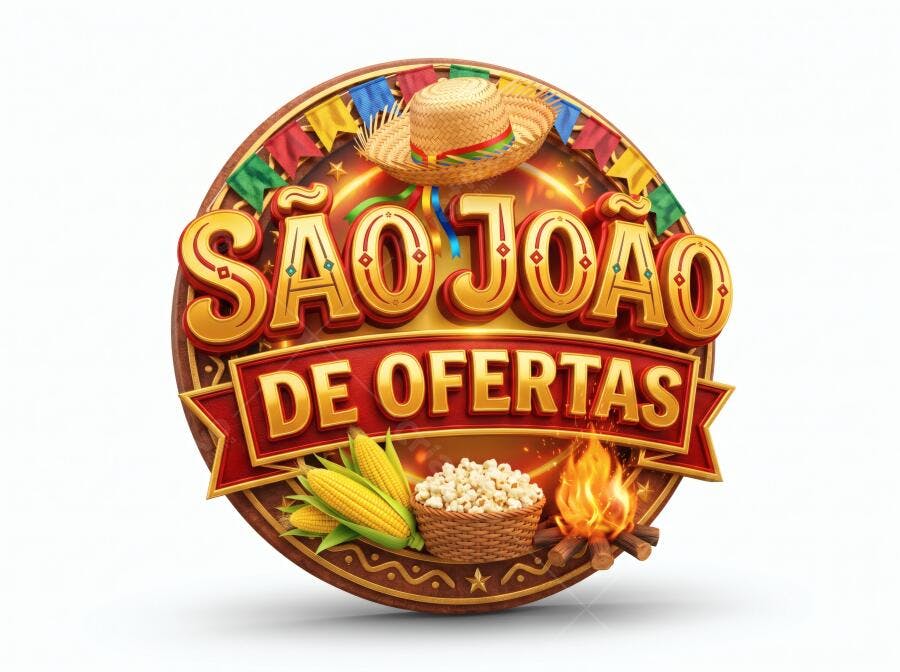 São João de Ofertas Selo Promocional Festa Junina
