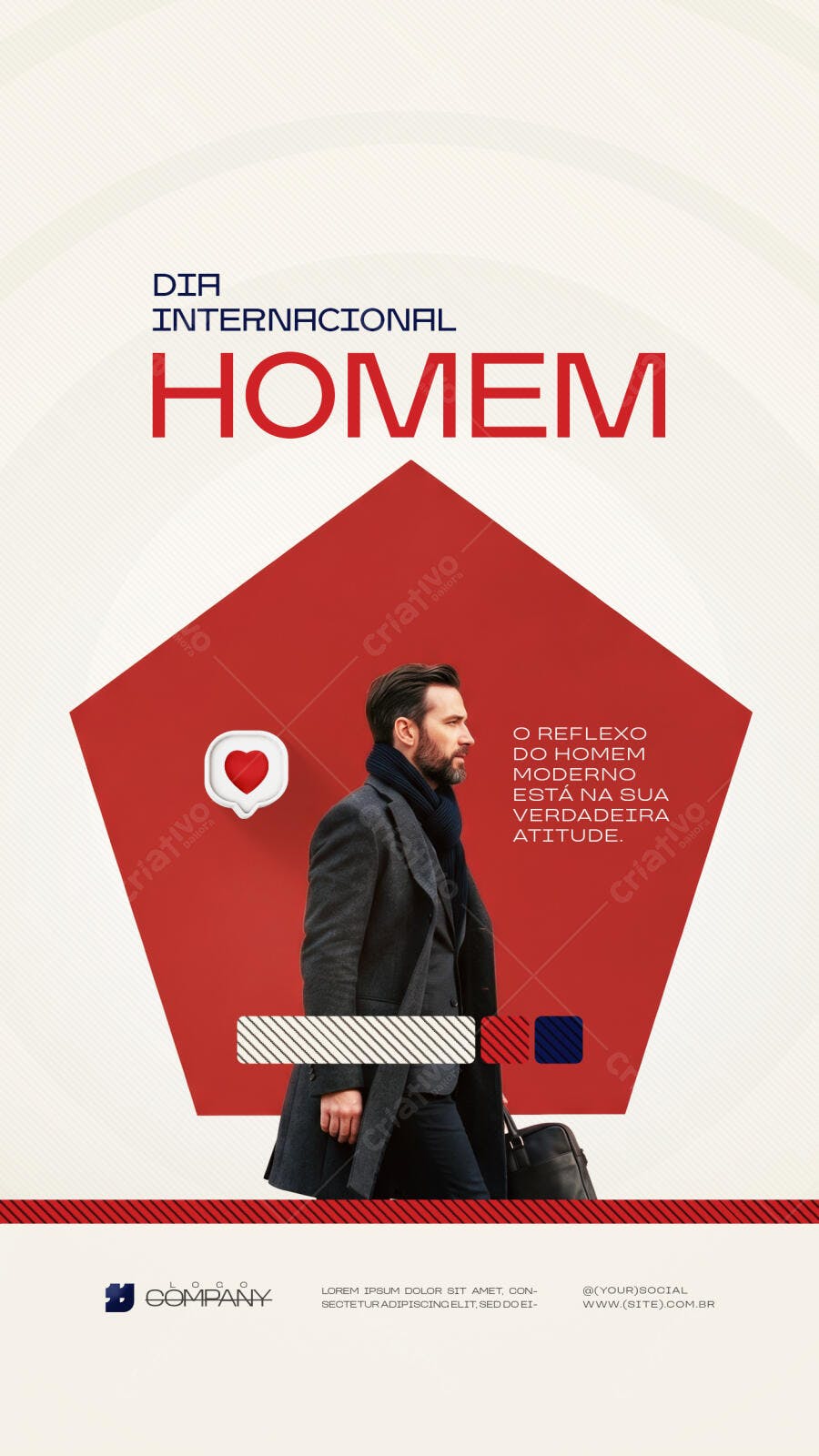 Story Dia Internacional do Homem PSD Editável
