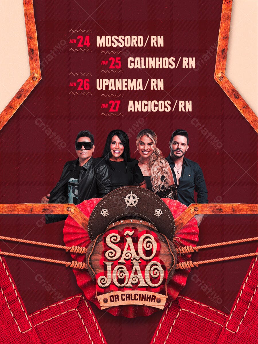 Flyer São João Festa Junina Show PSD Editável
