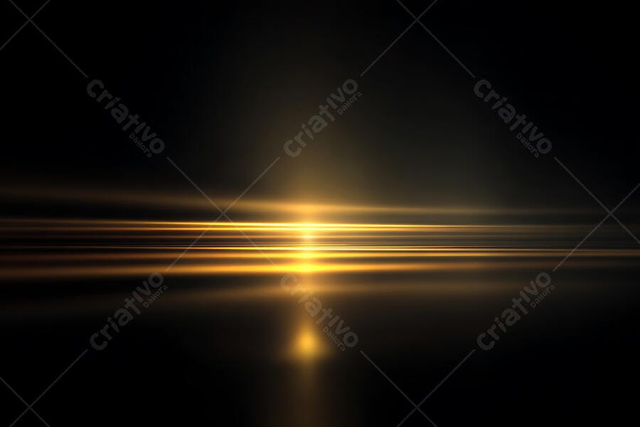 Fundo Abstrato Luz Dourada Brilho Reflexo Escuro